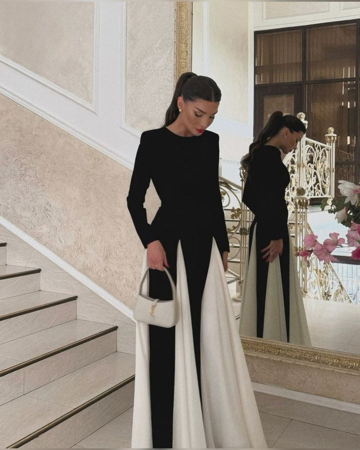 Thyline | Elegant Panel Maxi Dress