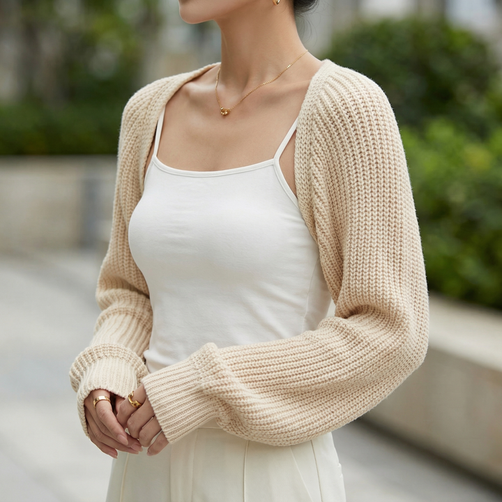 Carmen Ribbed Knit Shrug image 3