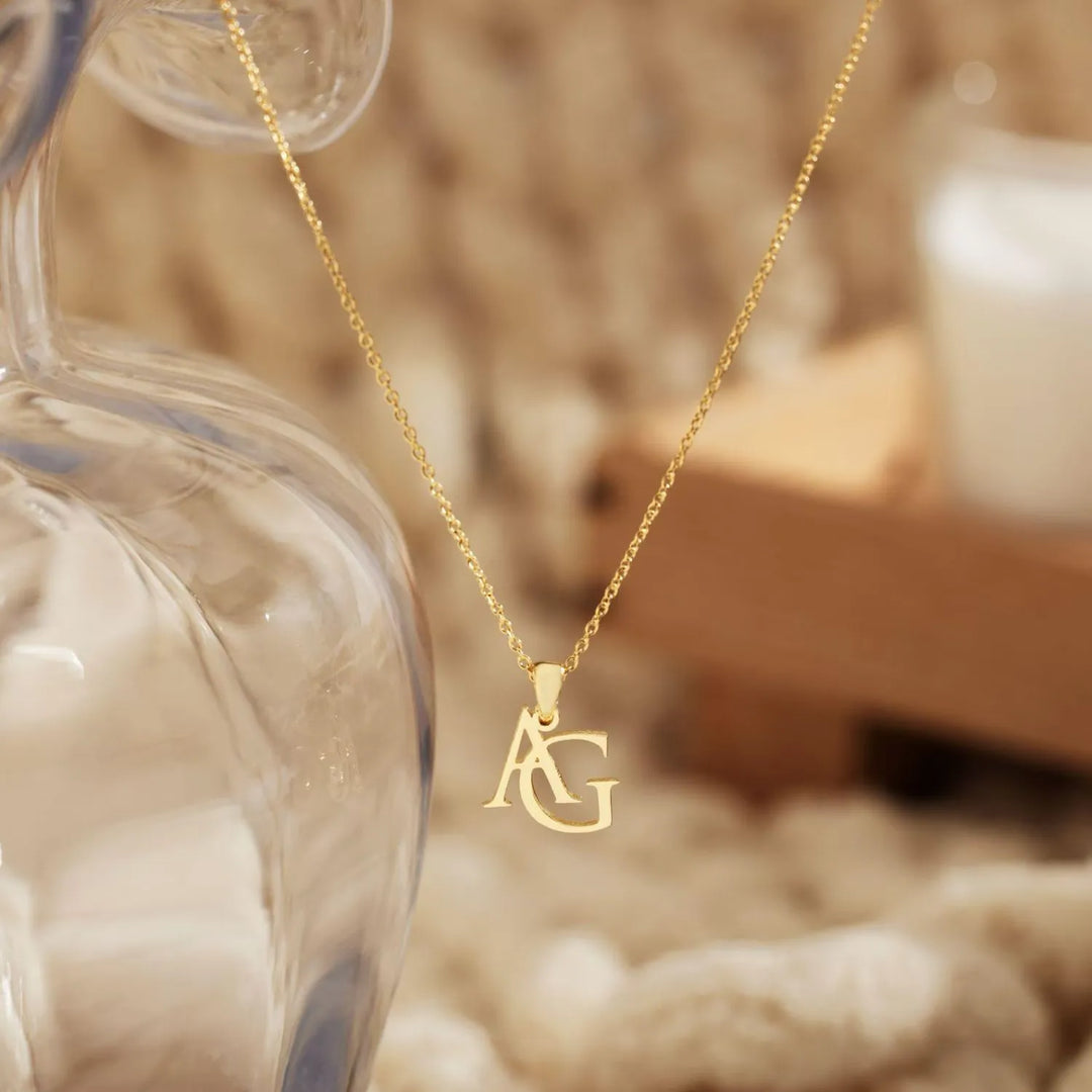 LINKED INITIALS  - NECKLACE