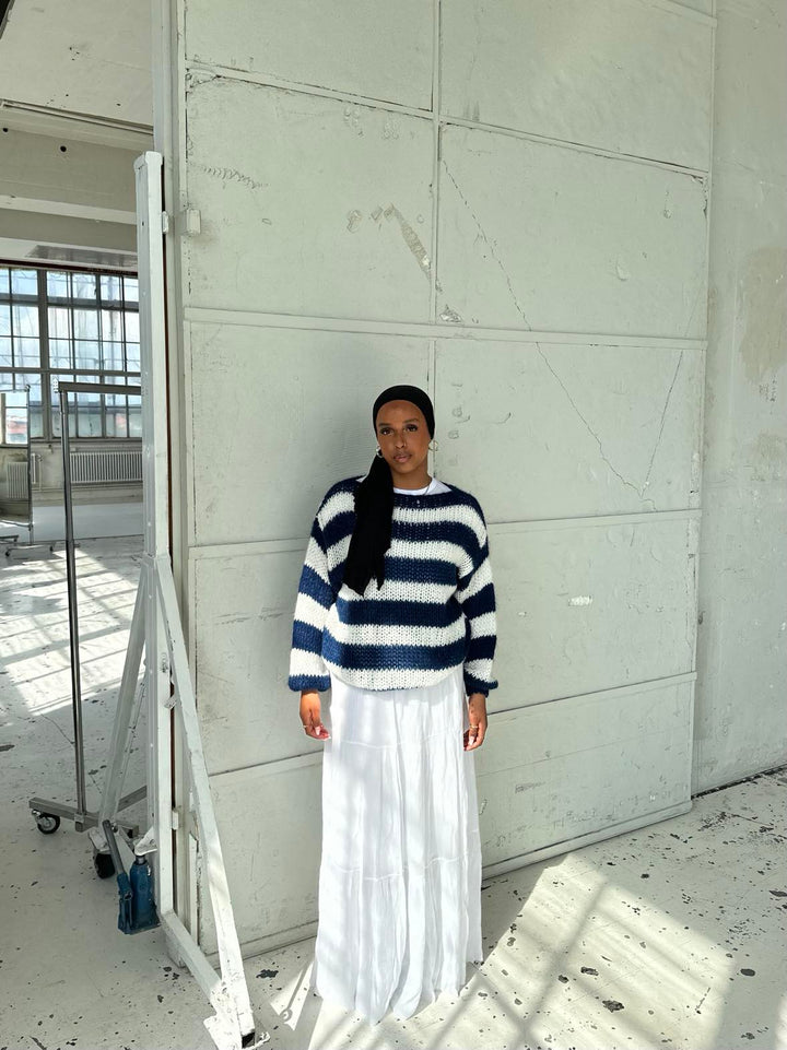Fidelis | Striped Off-Shoulder Sweater