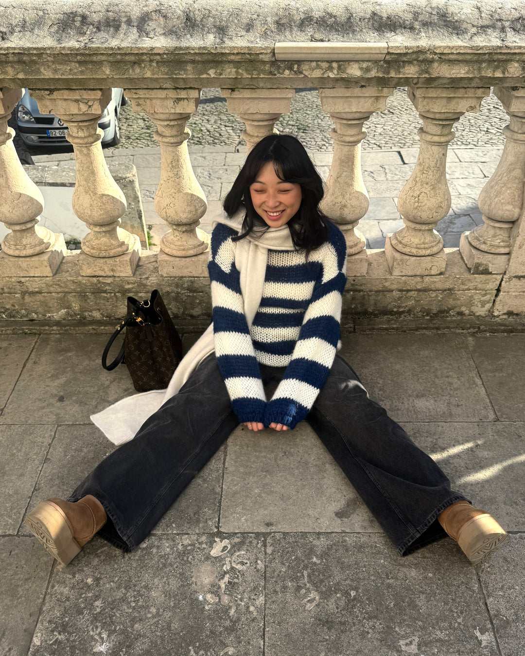 Fidelis | Striped Off-Shoulder Sweater