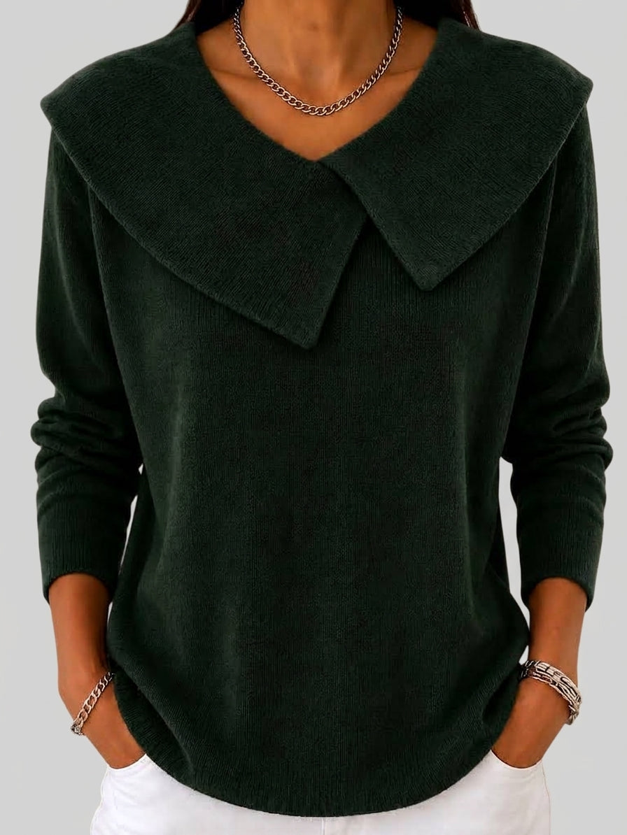 Abigail Women's Foldover Collar Knit Sweater image 4