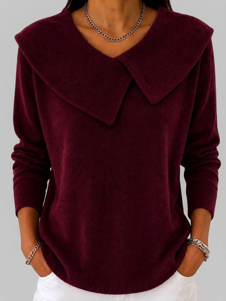 Abigail Women's Foldover Collar Knit Sweater image 3