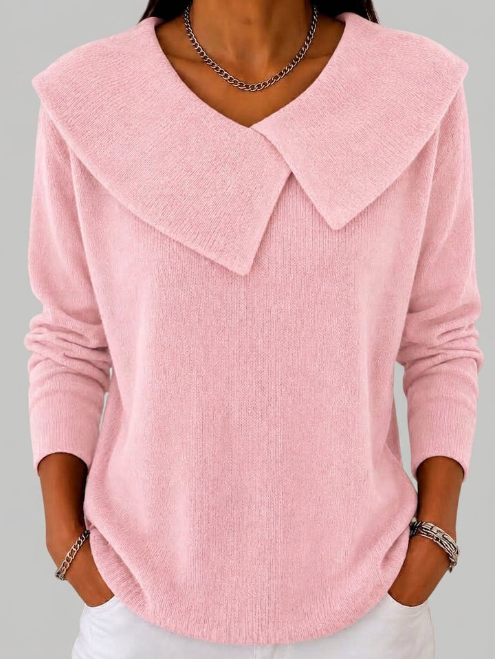 Abigail Women's Foldover Collar Knit Sweater image 1