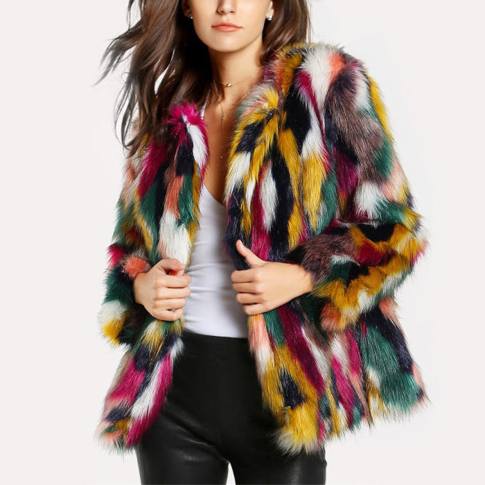 Bianca Women's Multicolor Faux Fur Coat image 1