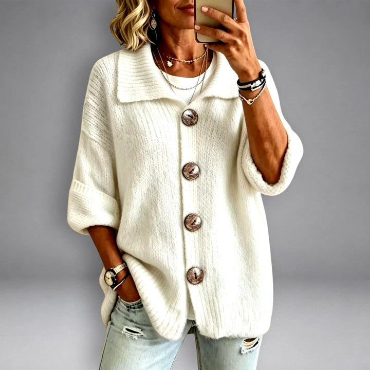 Claire Women's Oversized Button Front Knit Cardigan image 1