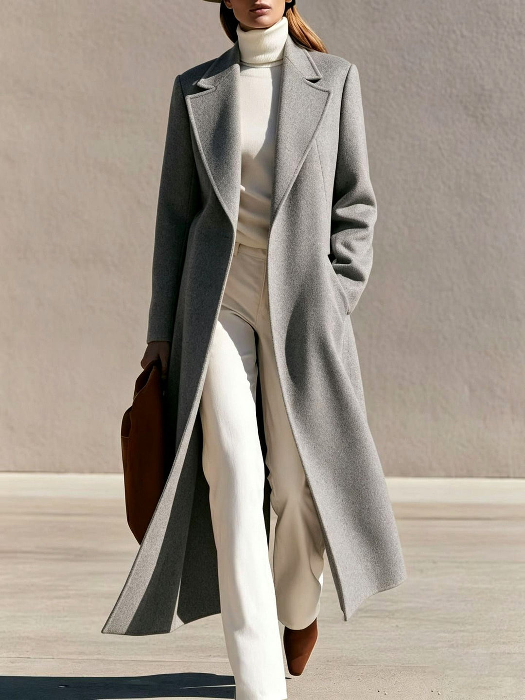 Clementine – Women’s Long Tailored Wool Coat 3