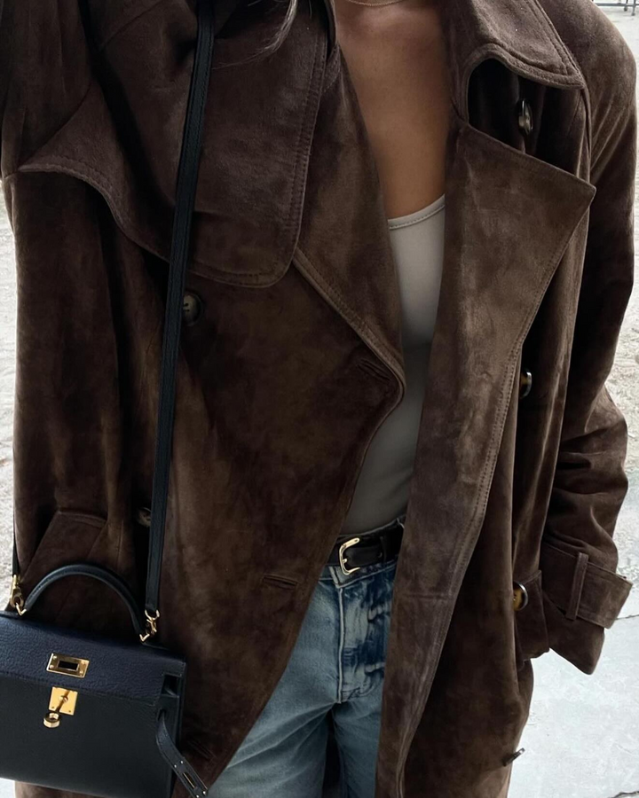 Kateryn | Long Suede Coat