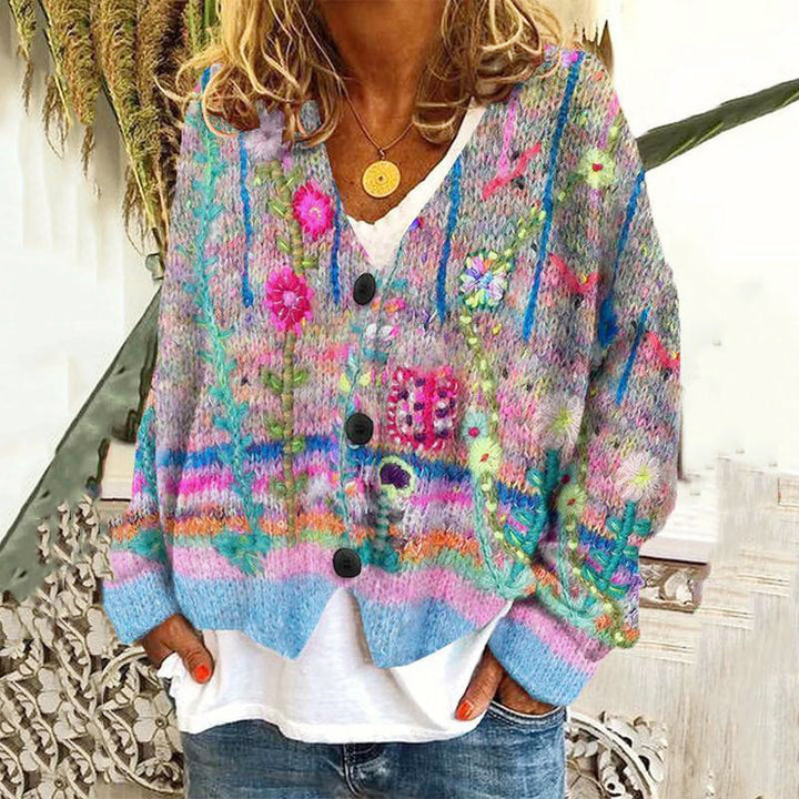 Kai Women's Bohemian Print Button-Up Cardigan image 1