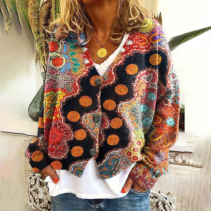 Kai Women's Bohemian Print Button-Up Cardigan image 2