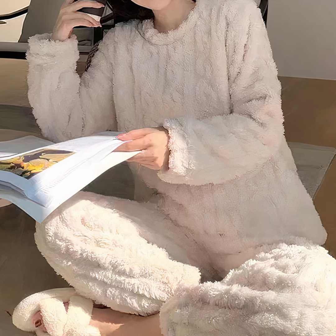 Warm Fleece Pajama Set for Women image 5
