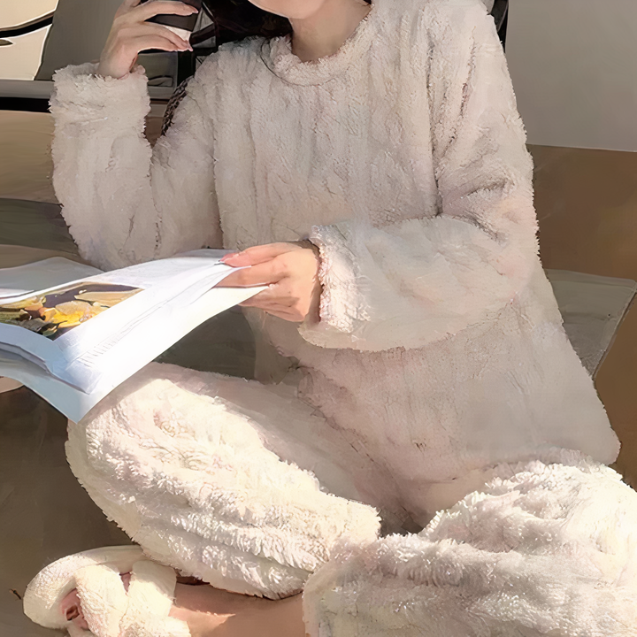 Warm Fleece Pajama Set for Women image 5