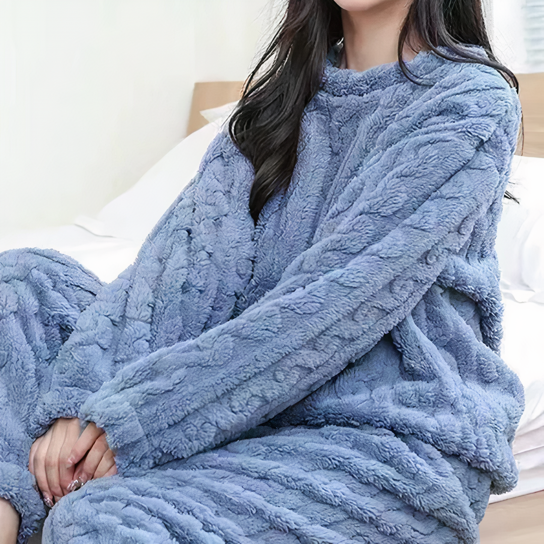 Warm Fleece Pajama Set for Women image 3