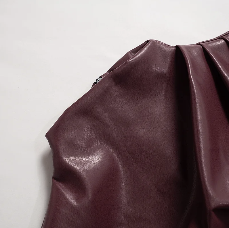 Vionette | Asymmetrical Faux Leather Top