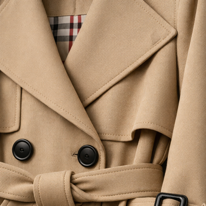 Women’s Belted Trench Coat Tailored Long Fit image 3