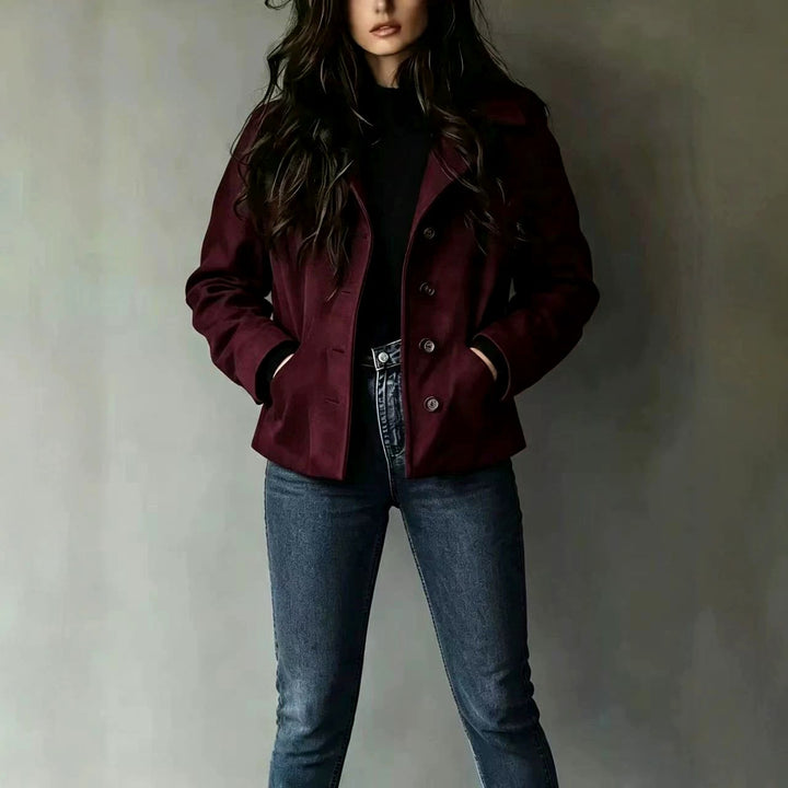 Amanda Women's Button Front Wool-Blend Coat 5