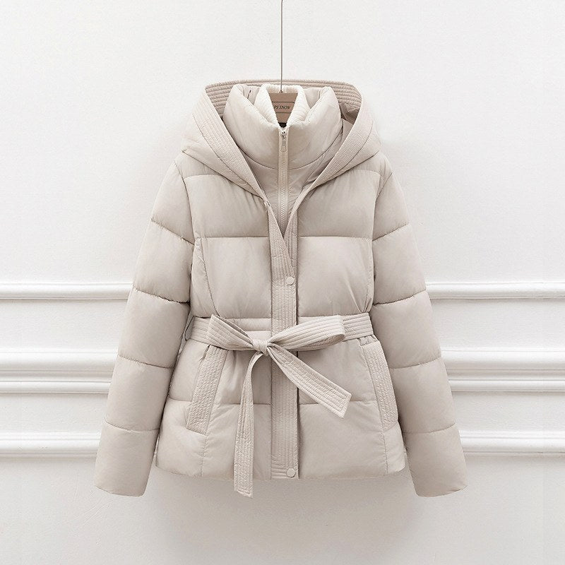 Ayra Women's Hooded Belted Padded Coat 3