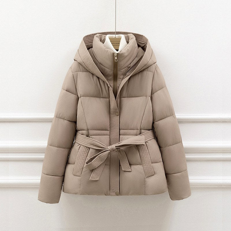 Ayra Women's Hooded Belted Padded Coat 4