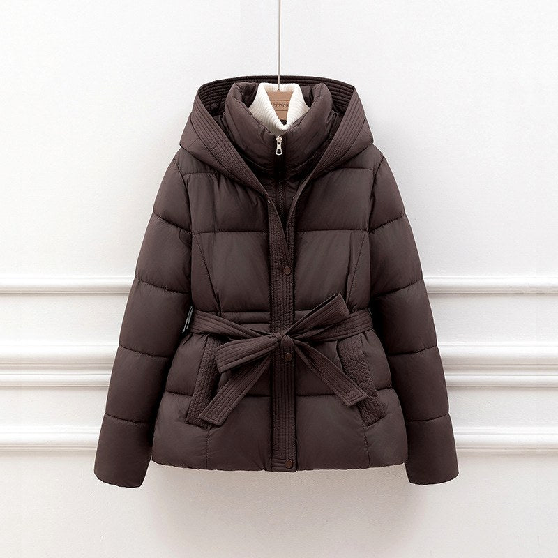 Ayra Women's Hooded Belted Padded Coat 5