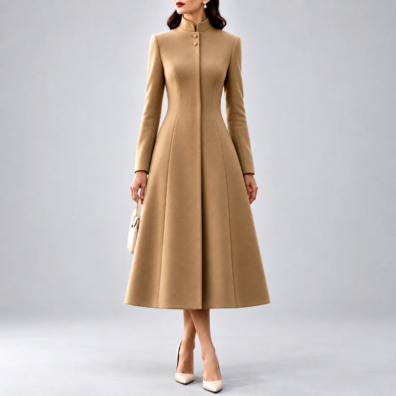 Brielle Women's Stand Collar Button Front Dress 1
