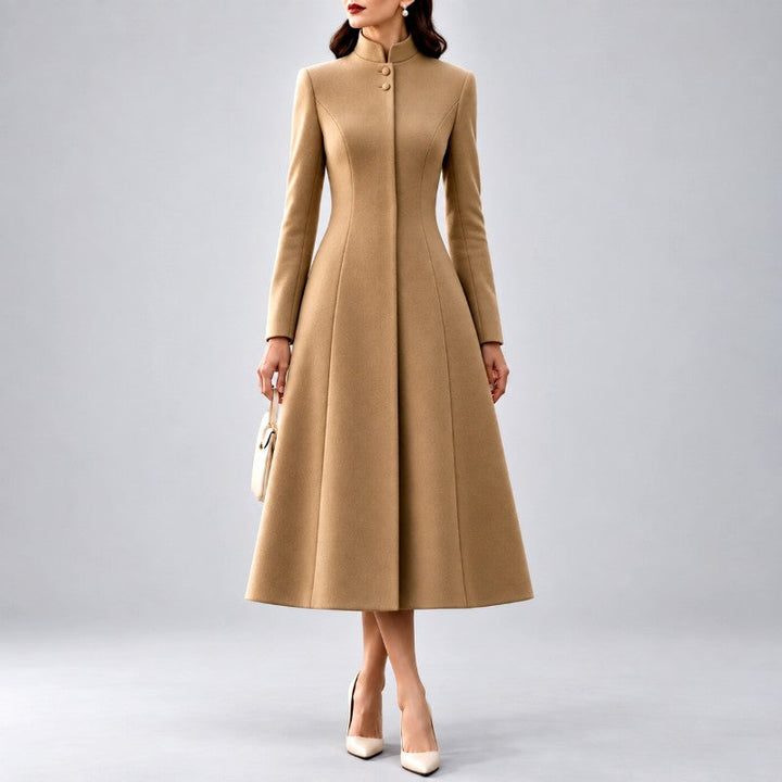 Brielle Women's Stand Collar Button Front Dress 1