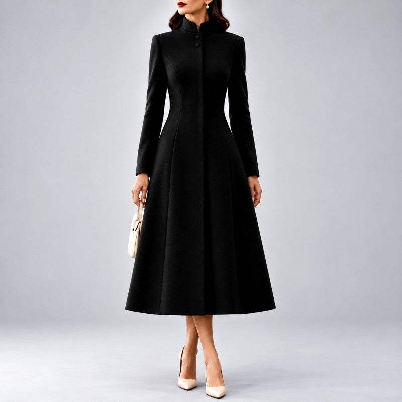 Brielle Women's Stand Collar Button Front Dress 3