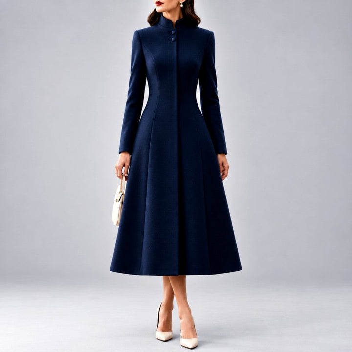Brielle Women's Stand Collar Button Front Dress 4