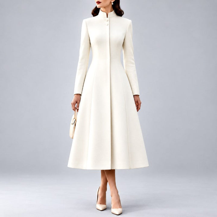 Brielle Women's Stand Collar Button Front Dress 5