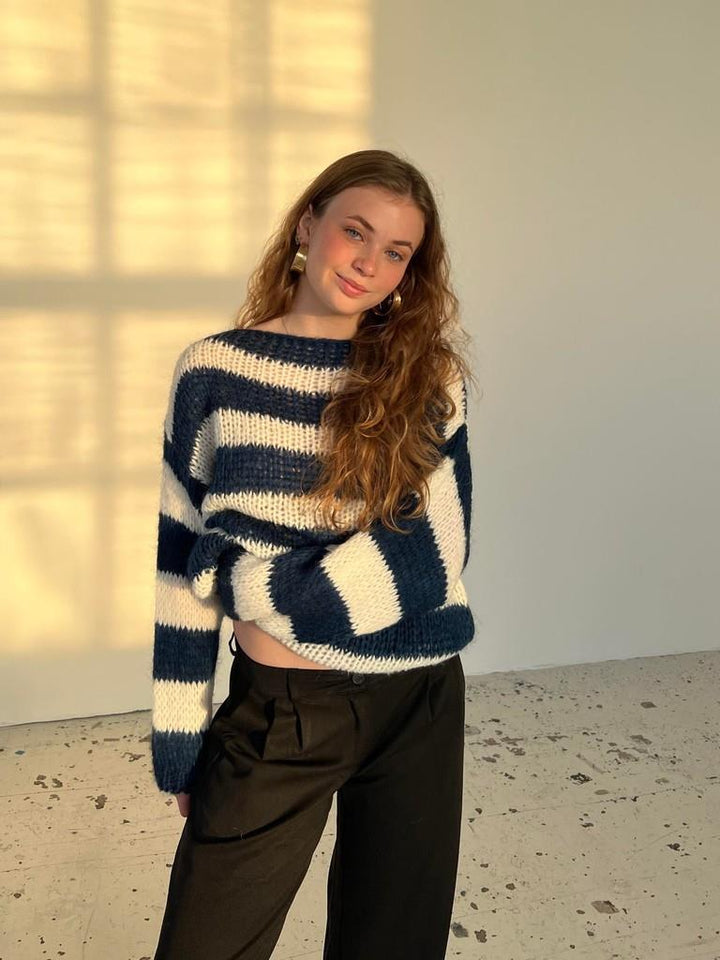 Fidelis | Striped Off-Shoulder Sweater