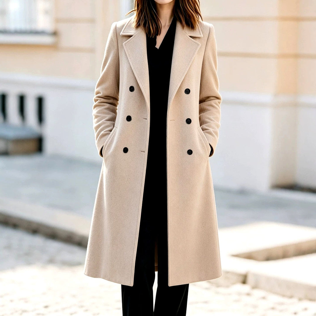 Daphne Women’s Double-Breasted Wool Long Coat 3