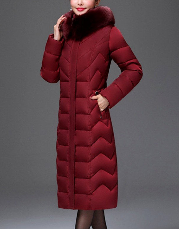 Eleanor Women's Long Faux Fur-Collar Padded Coat 4