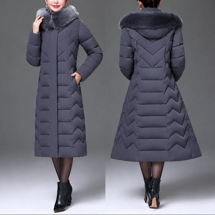 Eleanor Women's Long Faux Fur-Collar Padded Coat 7