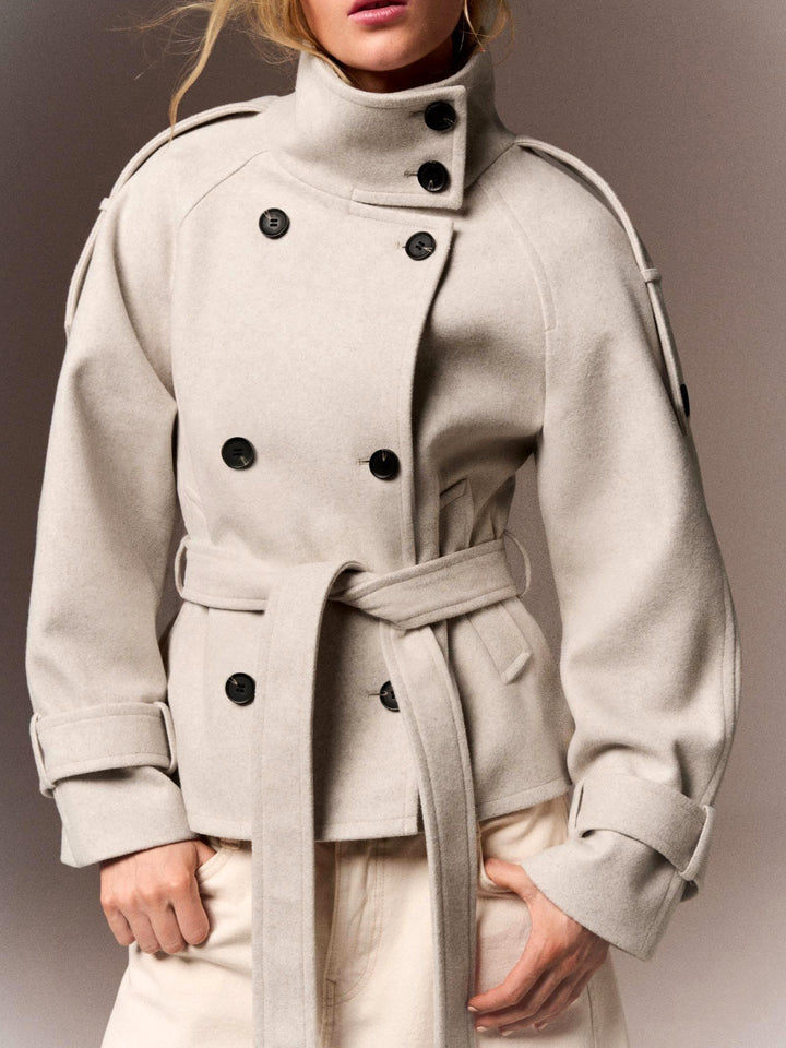 Hannah Women’s Wool Double-Breasted Belted Coat 2