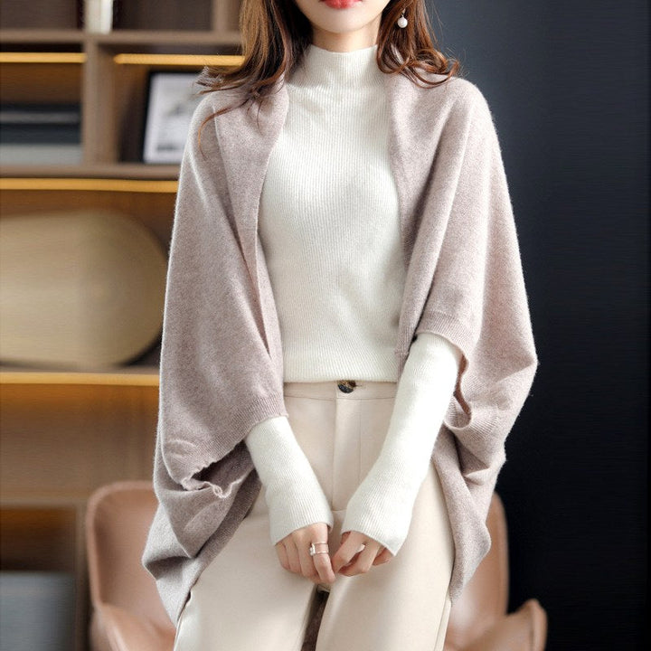 Joanna Women's Wool Oversized Open Front Cardigan 3
