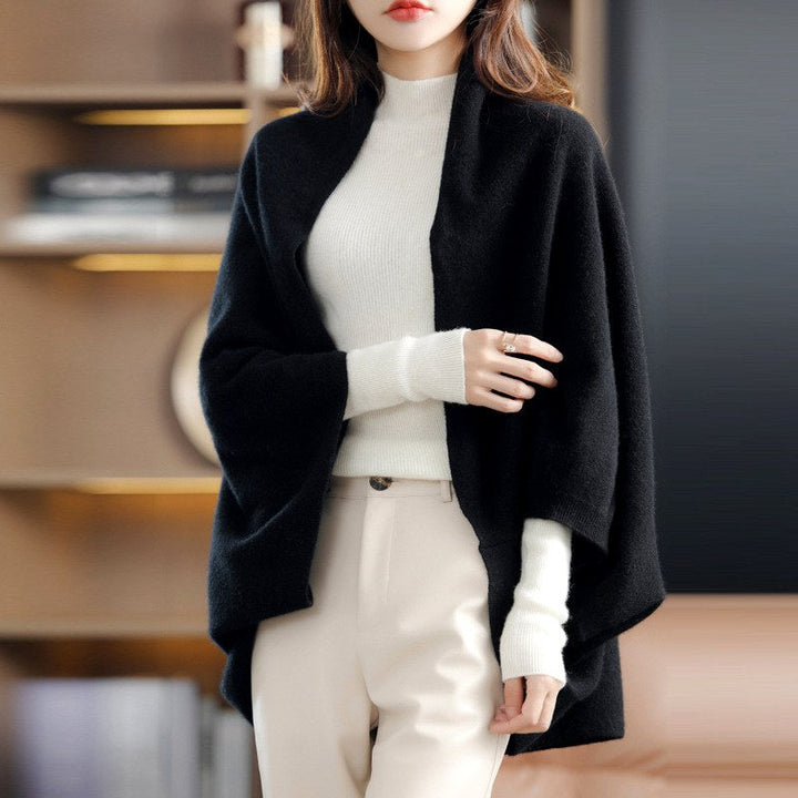 Joanna Women's Wool Oversized Open Front Cardigan 5