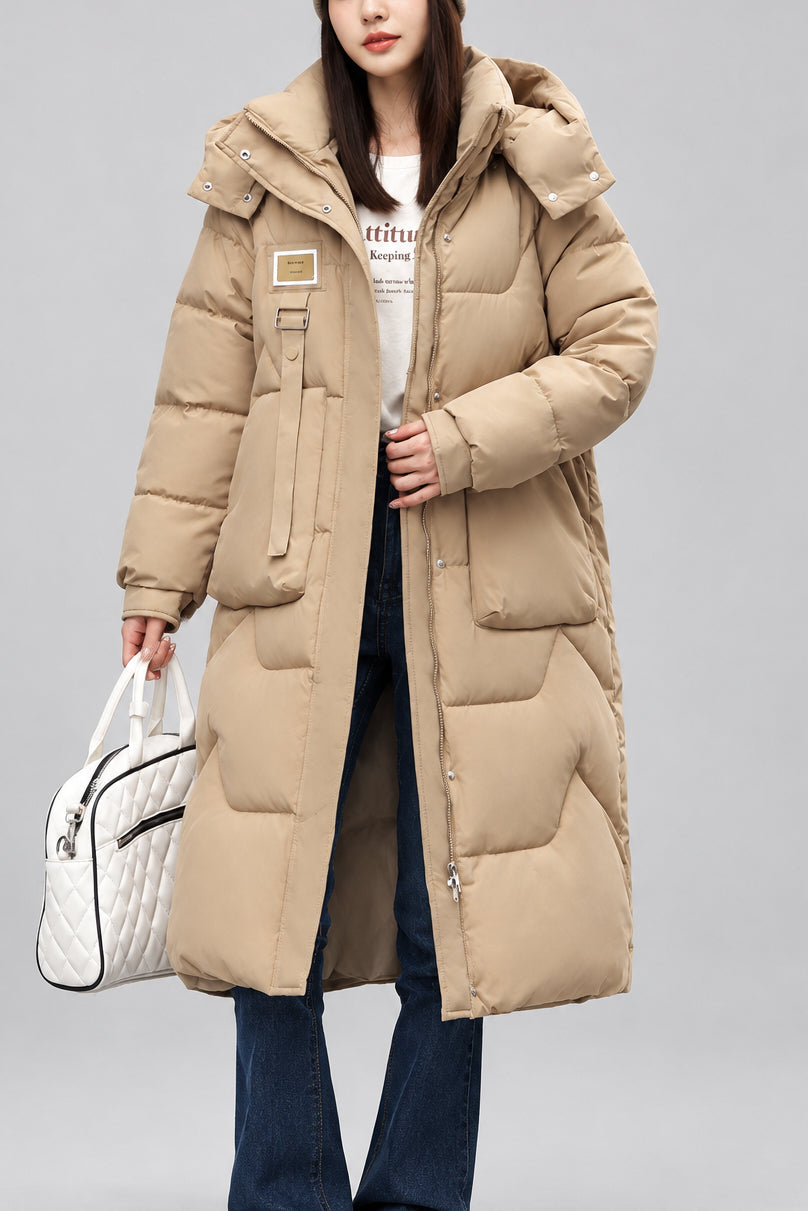 Johanna Women's Longline Hooded Puffer Coat 6