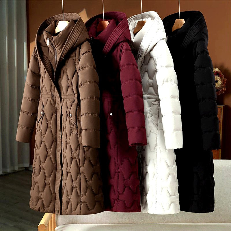 Mirabel Women's Long Hooded Quilted Puffer Coat 5
