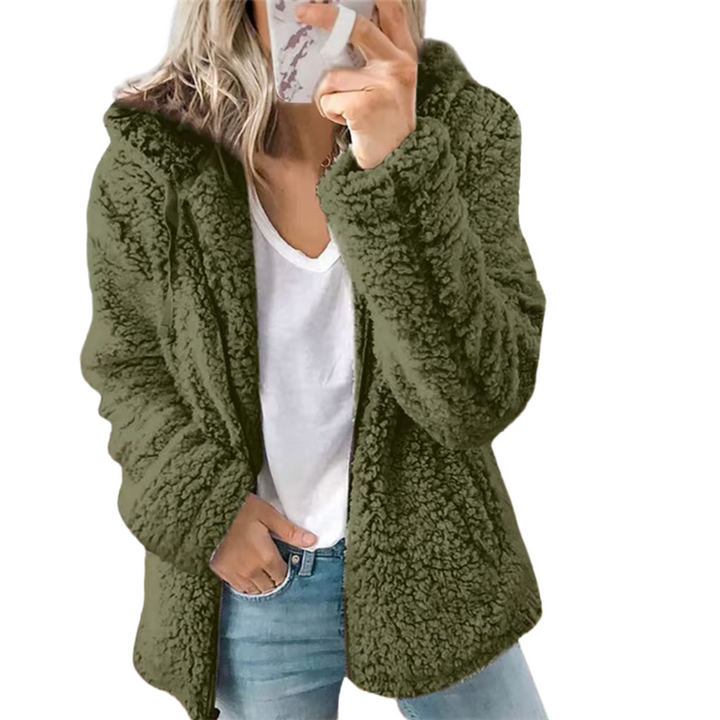 Niki Plush Teddy Fleece Full Zip Hooded Jacket image 9