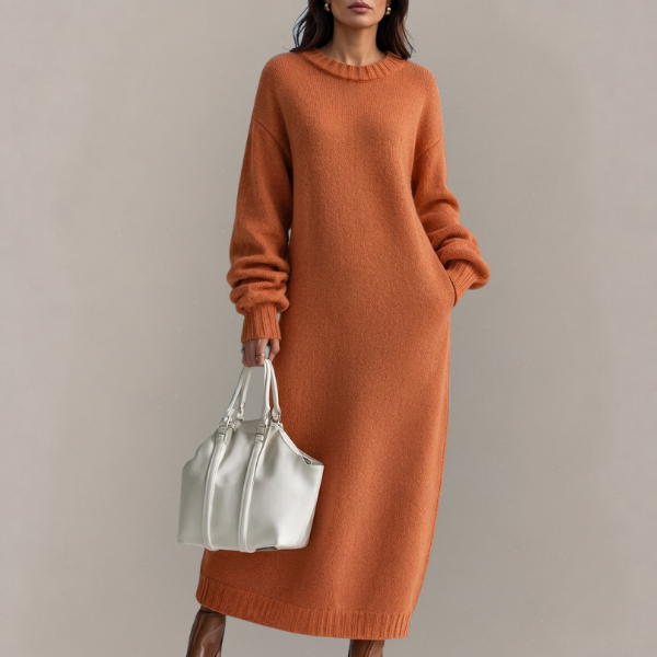 Rosemary Women's Oversized Ribbed Maxi Sweater Dress