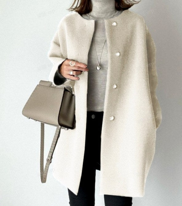 Salma Women's Button Front Long Coat 4