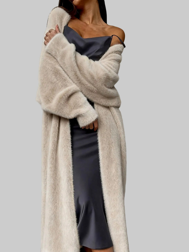 Serenity Women's Plush Fur Long Cardigan 3