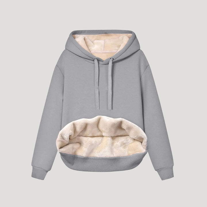 Women's Oversized Fleece-Lined Hoodie with Kangaroo Pocket image 3