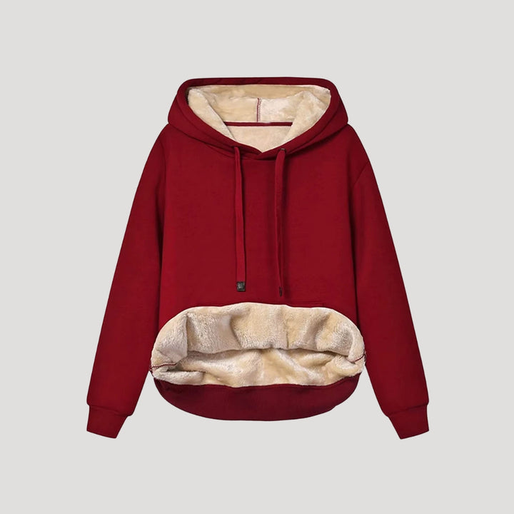 Women's Oversized Fleece-Lined Hoodie with Kangaroo Pocket image 8