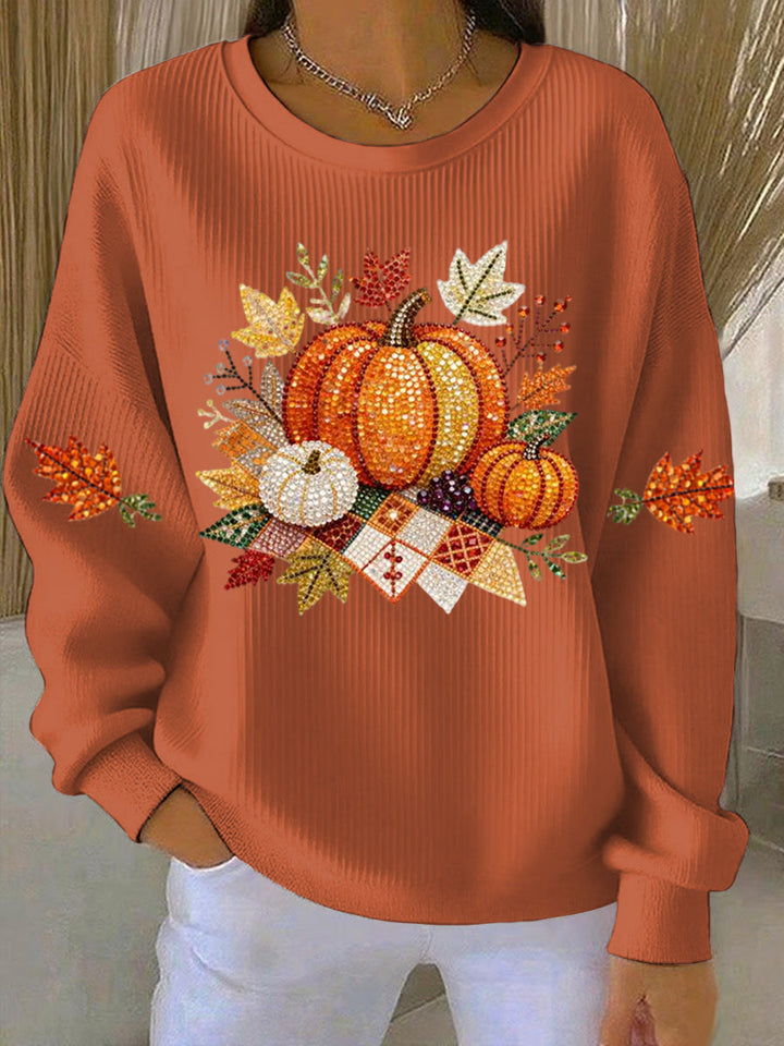 Women's Pumpkin Graphic Sweatshirt image 1