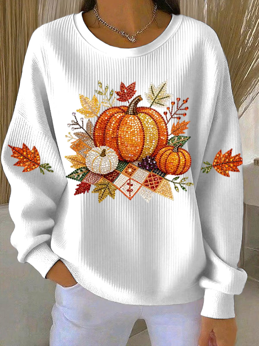 Women's Pumpkin Graphic Sweatshirt image 2