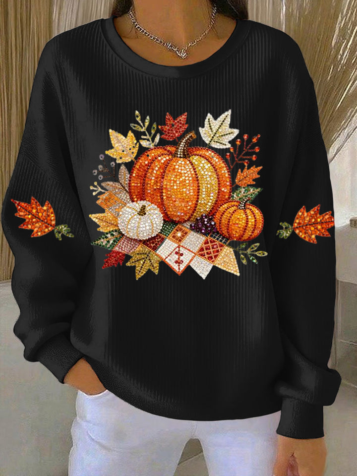 Women's Pumpkin Graphic Sweatshirt image 3