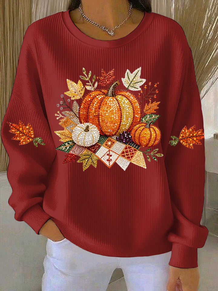 Women's Pumpkin Graphic Sweatshirt image 4