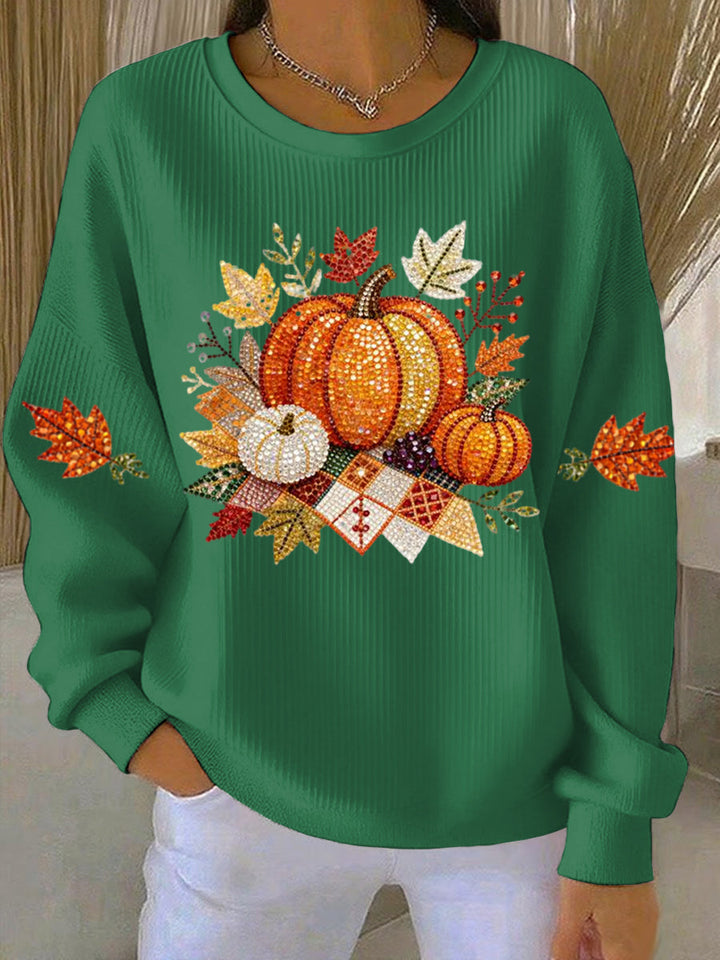 Women's Pumpkin Graphic Sweatshirt image 6