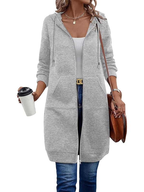 Women's relaxed zip-up fleece hoodie image 7