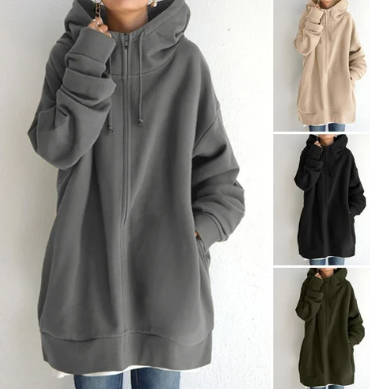Niki Women's Cozy Oversized Zip Hoodie image 3